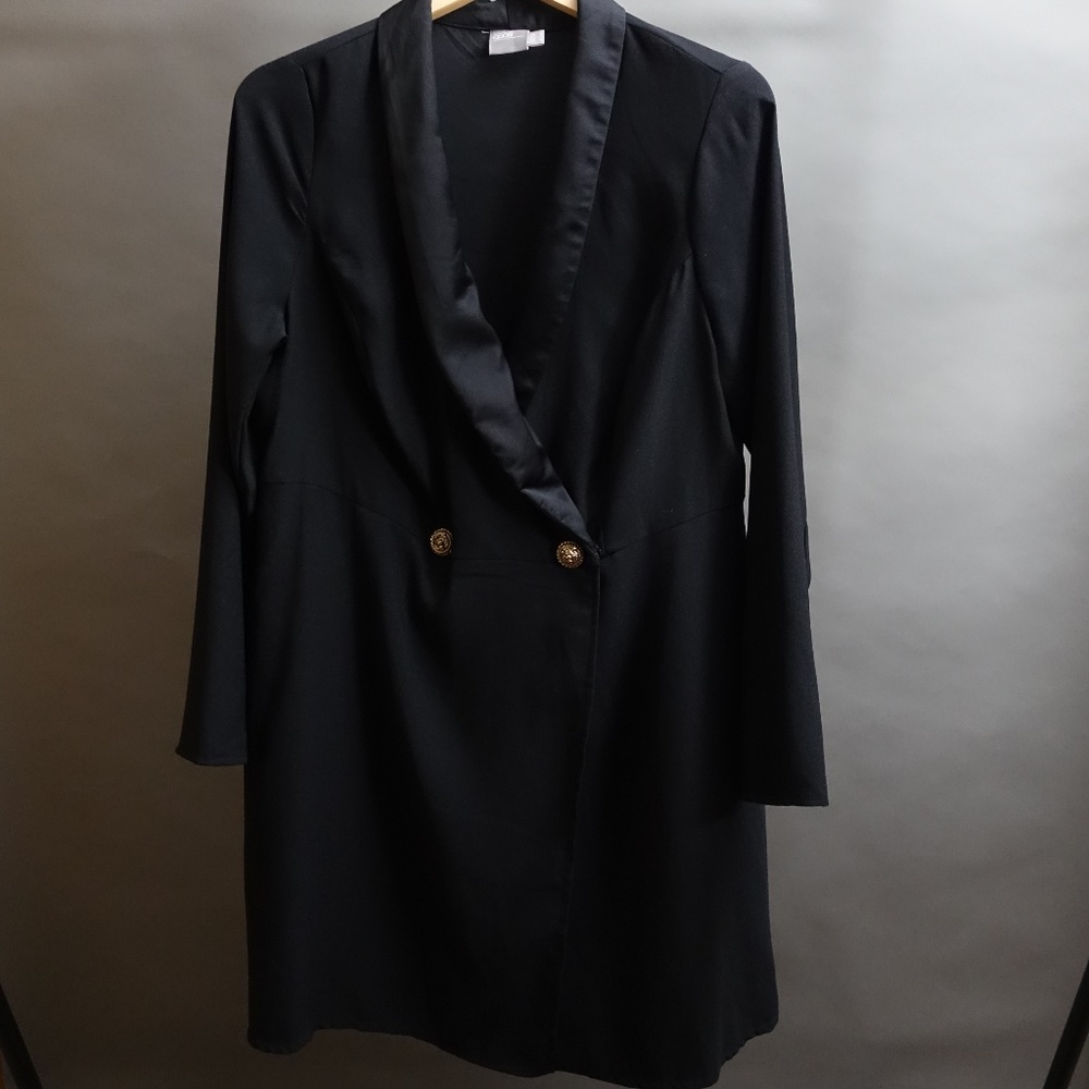 ASOS curve black blazer dress